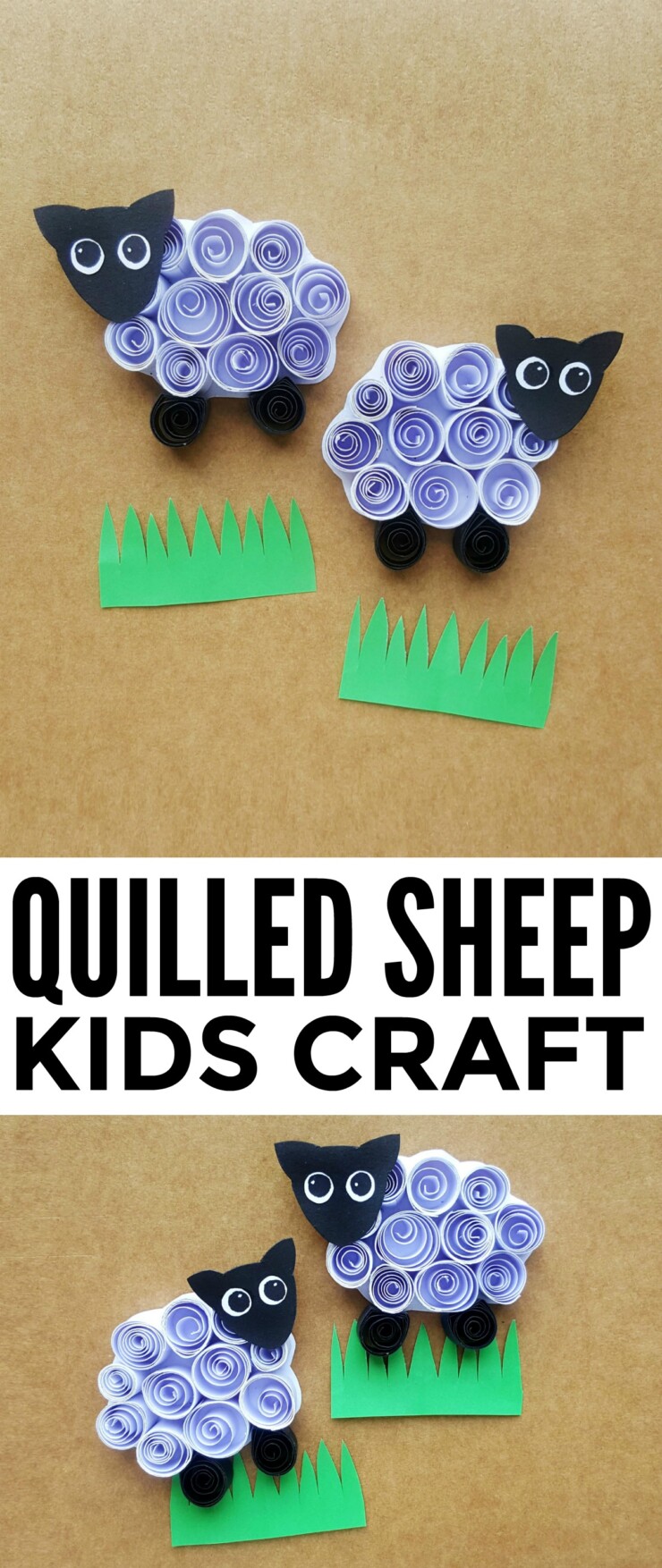 Kids will love making these cute little Quilled Paper Sheep as their next craft project. Use them on cards, glue them onto popsicle sticks to make bookmarks, turn them into magnets… the possibilities for these little cuties are endless!