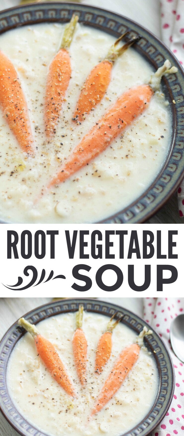 Here's a simple, robust, cold-weather soup featuring a mixture of hardy, long lasting root vegetables you can keep on hand. Easy to make and filled with simple ingredients, it's a great family dinner choice 