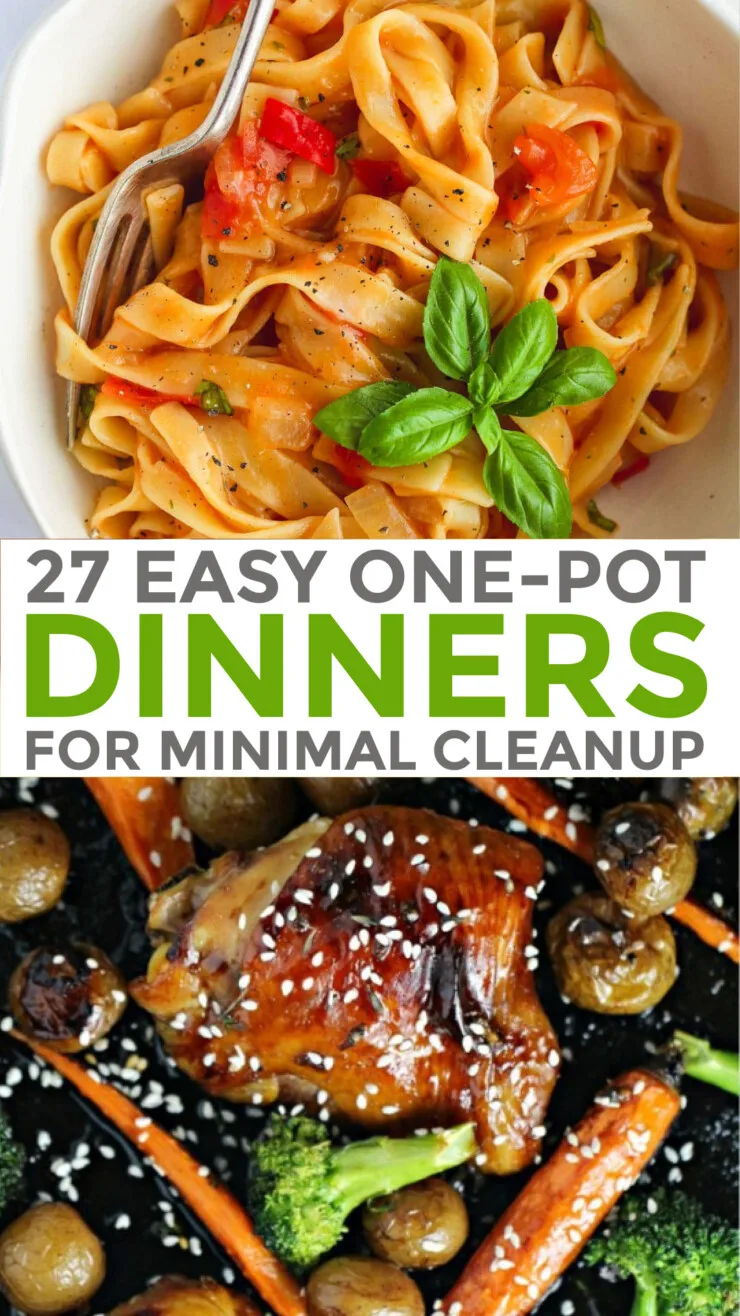 Why spend ages cleaning up after dinner when you can use recipes for dishes that only call for one pot or pan? Our favorite weeknight dinners are easy to make and even easier to clean up. These easy one-pot dinnner recipes are prepared in a single pot, sheet pan or skillet.