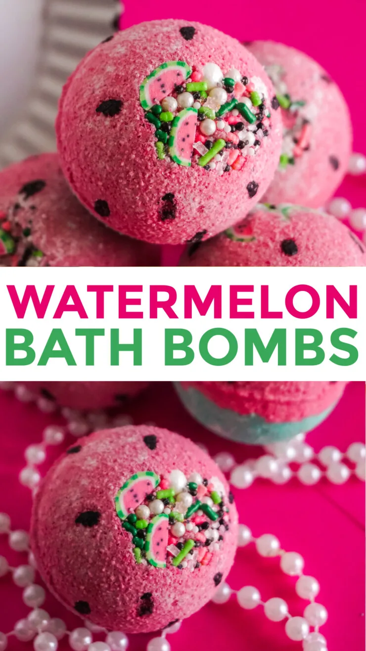 Pamper yourself with these bright, refreshing and juicy Watermelon Bath Bombs. Who doesn't love a slice of watermelon on a hot summer day? Drop one of these in your bath and just take in those summer vibes. 