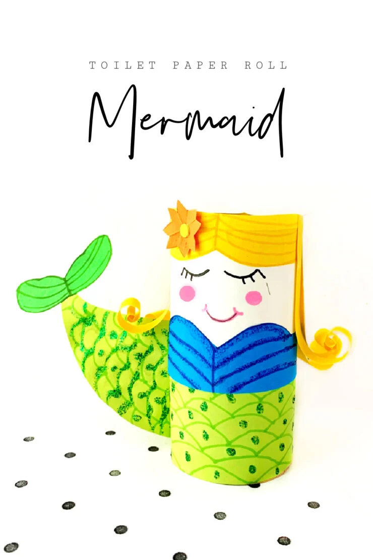This adorable toilet paper roll mermaid craft is perfect for any little mermaid lovers. It comes with a free printable template to help make it an easy and fun mermaid craft for all ages!