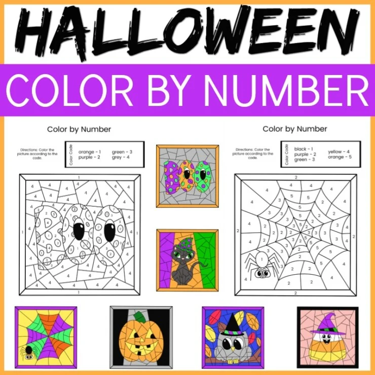 Halloween Colour by Number