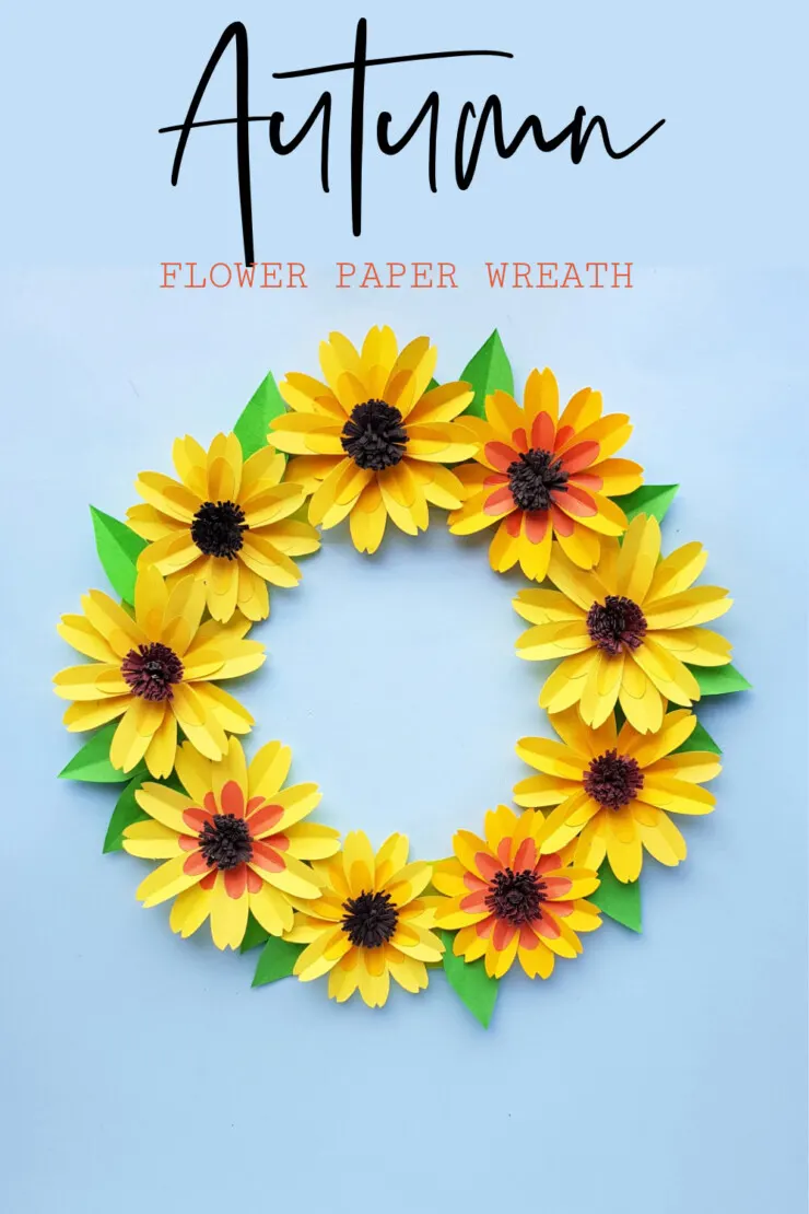 Bring on Autumn with this adorable Fall Paper Flower Wreath craft. This project is an easy paper crafting project for the autumn that any level of crafter can accomplish.