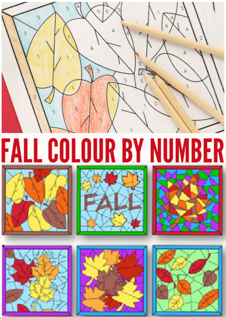 Children will enjoy these celebrating a new season with these Fall Colour by Number Free Printable Sheets.