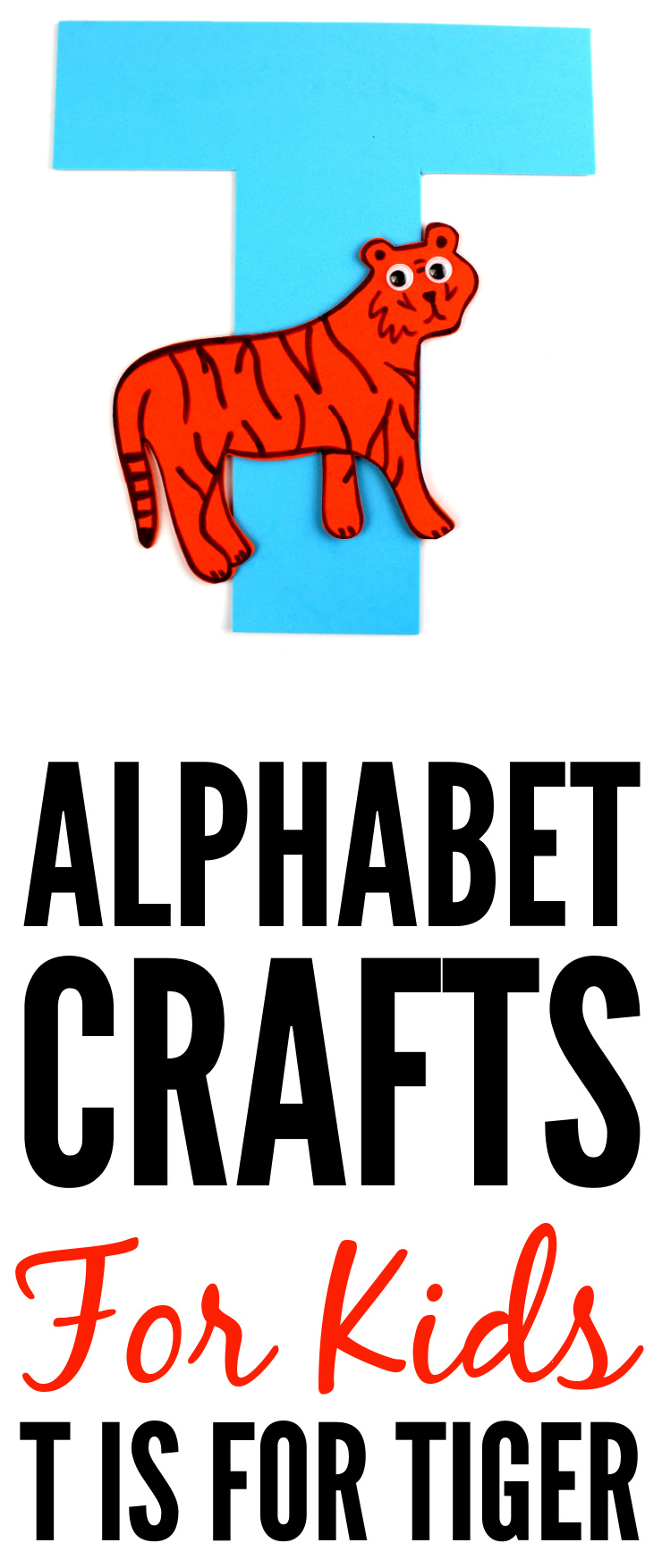 This week in my series of ABCs kids crafts featuring the Alphabet, we are doing a T is for Tiger craft. These Alphabet Crafts For Kids are a fun way to introduce your child to the alphabet.