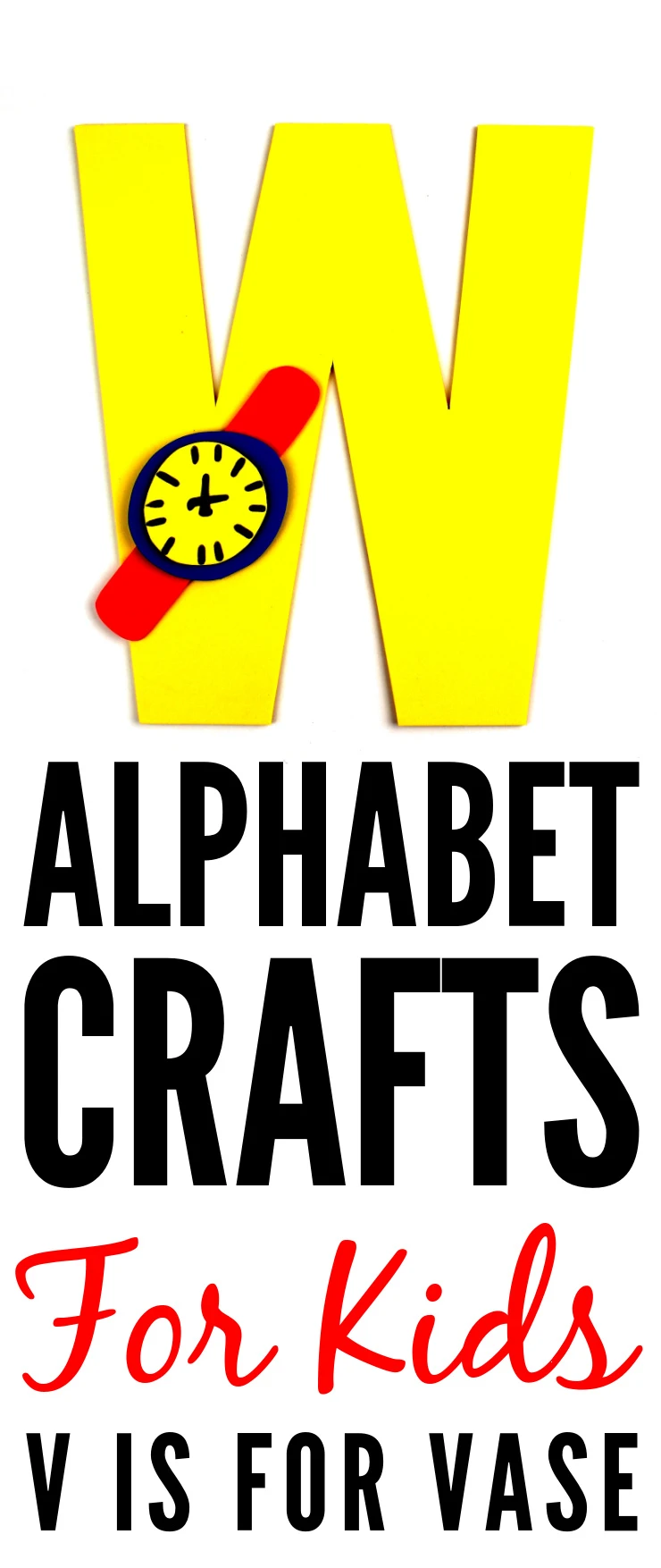 This week in my series of ABCs kids crafts featuring the Alphabet, we are doing a W is for Watch craft. These Alphabet Crafts For Kids are a fun way to introduce your child to the alphabet.