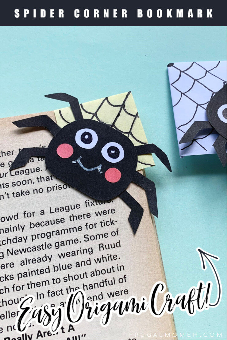 What could be more perfect for a spooky book than these easy to make than this origami spider corner bookmark for your favourite Halloween story?