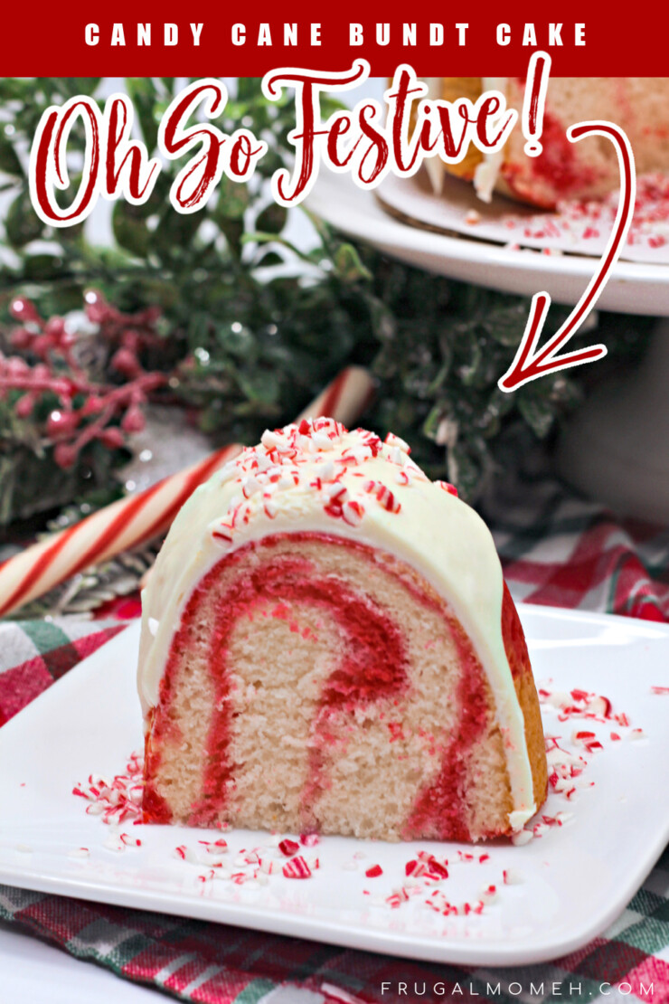  Oh so pretty and festive, this Candy Cane Bundt Cake is sure to wow guests you are entertaining this holiday season.