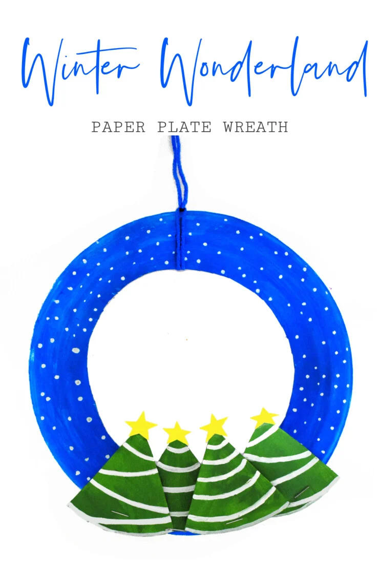 Get your kids into the holiday spirit with this festive Winter Wonderland Paper Plate Wreath craft. With just a paper plate, a little paint and basic craft supplies you can make your own Christmas wreath.