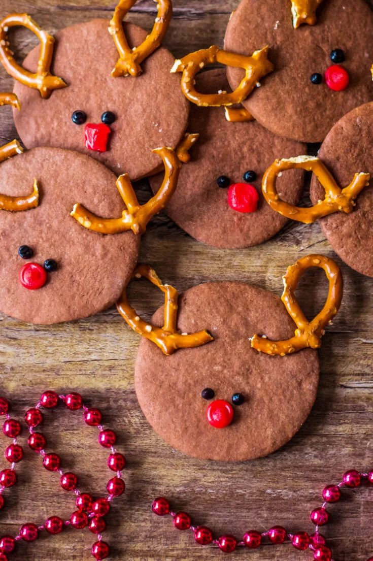Rudolph Chocolate Sugar Cookies