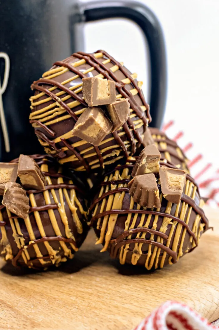 Peanut Butter Cup Hot Chocolate Bombs