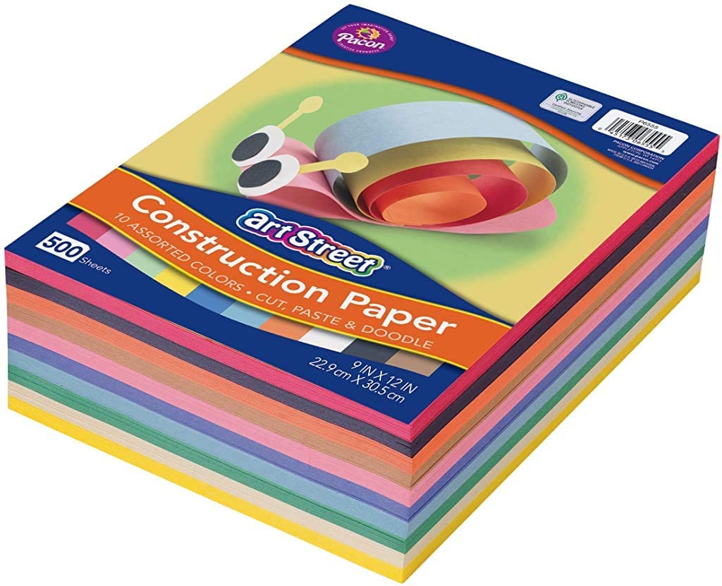 Construction Paper, Assorted Colours
