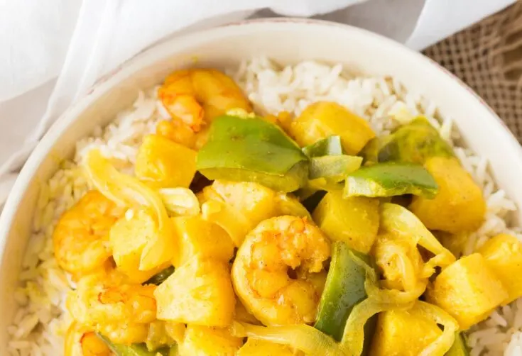 Curry Shrimp with Pineapple