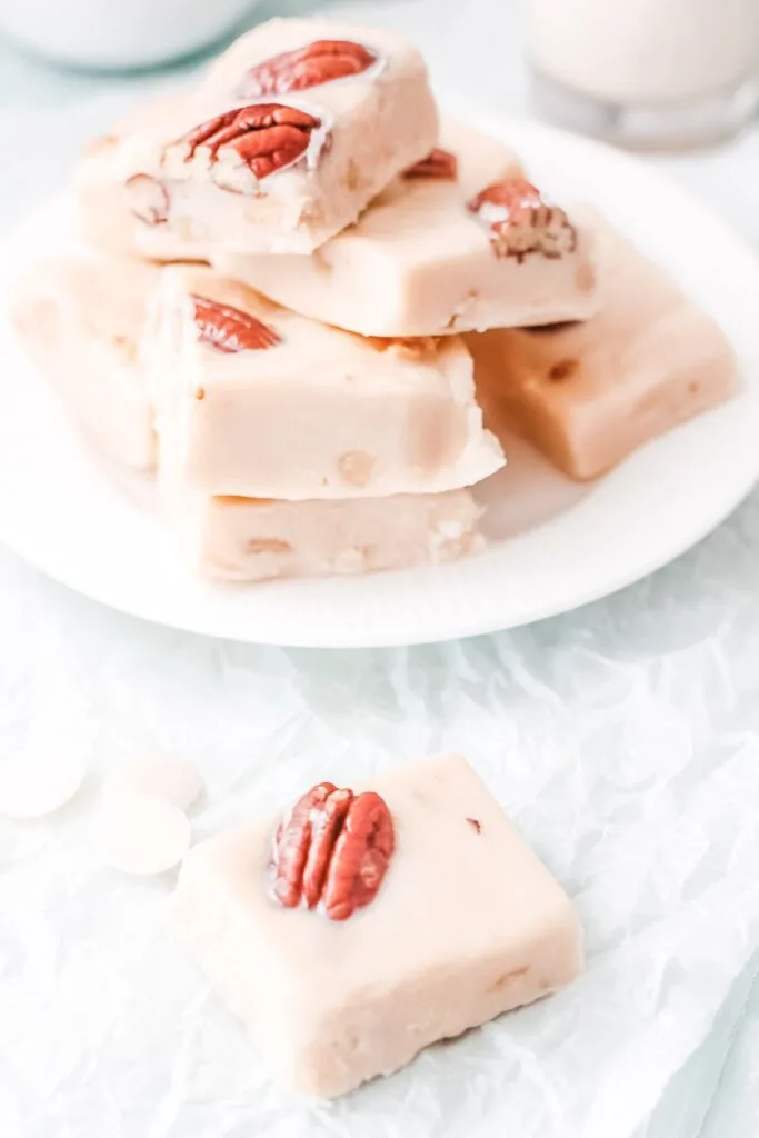 Instant Pot Butter Pecan Fudge is made with just 6 ingredients for an easy condensed milk fudge that is sweet, creamy & melts in your mouth.