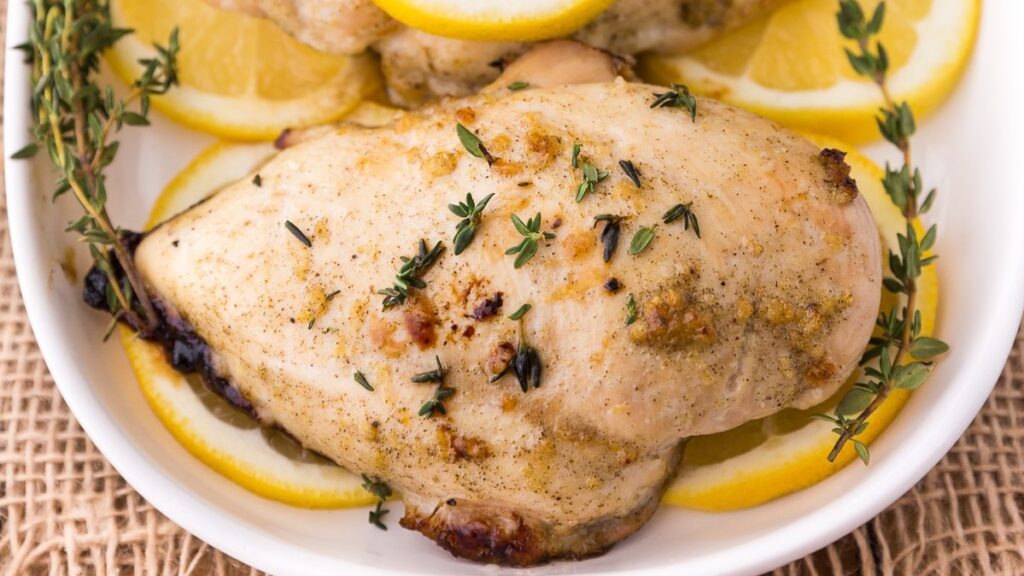 These classic Grilled Lemon Thyme Chicken Breasts are tender, juicy, and flavourful - the best bbq chicken every time.