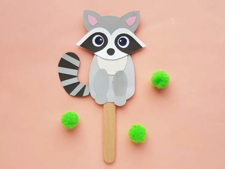Papercraft Raccoon Puppet