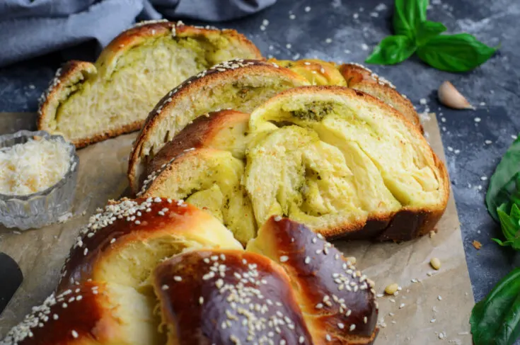 Parmesan Pesto Challah Bread