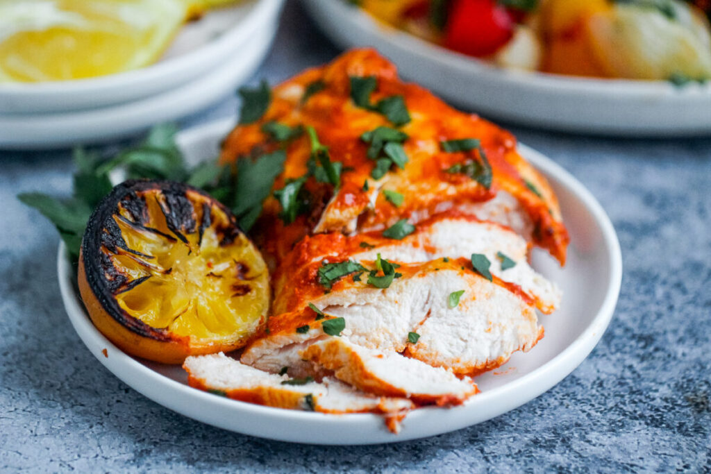 These quick & easy Peri Peri Chicken Breasts are juicy and bursting with incredible flavour - perfect for a busy midweek meal!