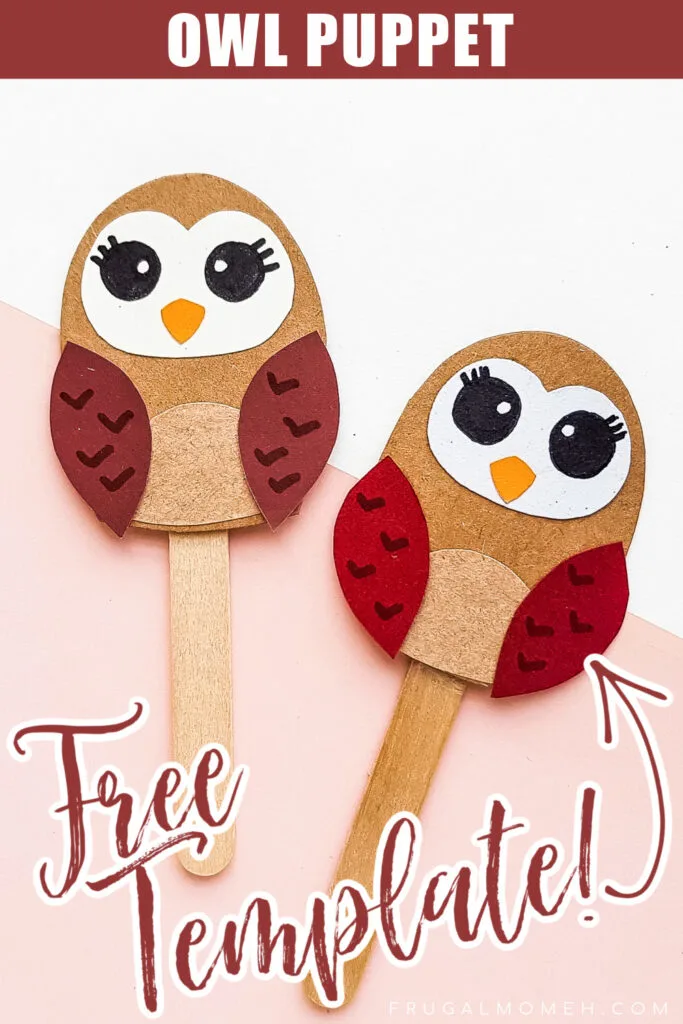 This Papercraft Owl Puppet is an easy kids paperfcraft animal project with a free papercraft template to help you make this kids craft.
