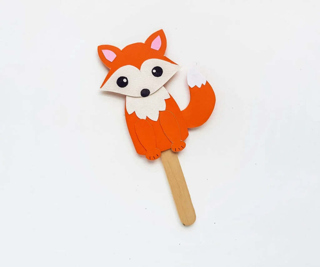 This Papercraft Fox Puppet is an easy kids paperfcraft animal project with a free papercraft template to help you make this kids craft.