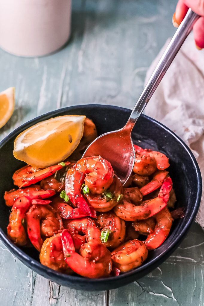 Make this Honey Cajun Shrimp in under 30 minutes for a terrific, quick and easy weeknight dinner made with a handful of simple ingredients.