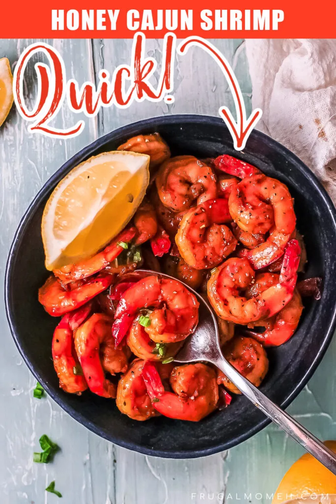 Make this Honey Cajun Shrimp in under 30 minutes for a terrific, quick and easy weeknight dinner made with a handful of simple ingredients.