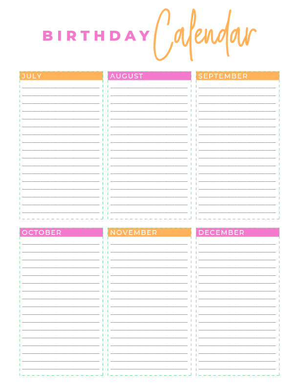This FREE PRINTABLE Birthday Party Planner & Calendar will take the stress out of organizing any birthday party.