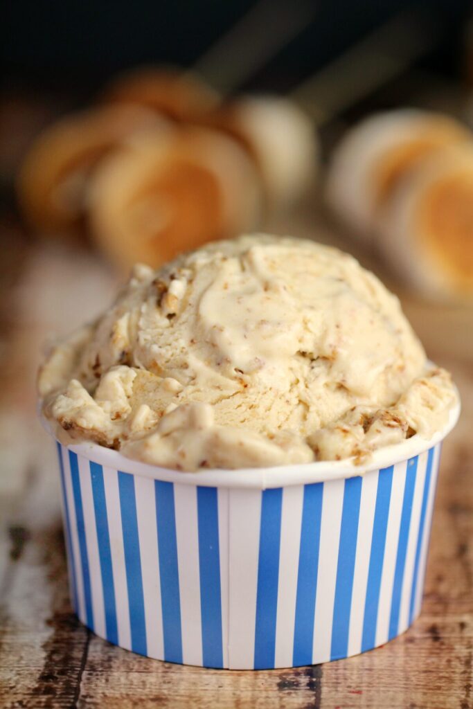 This Roasted Marshmallow Ice Cream recipe turns a campfire treat into a creamy, no-churn ice cream loaded with gooey roasted marshmallows.