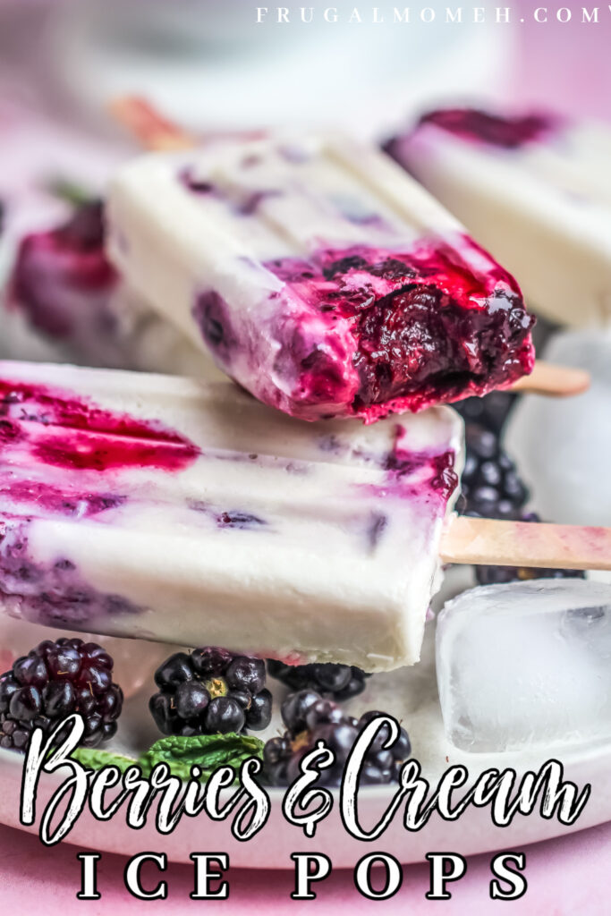 Cool off this summer with these Berries and Cream Ice Pops made with real cream, mixed summer berries, and a touch of honey.