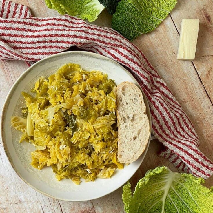 Image for Verza Stufata (Italian Braised Savoy Cabbage)