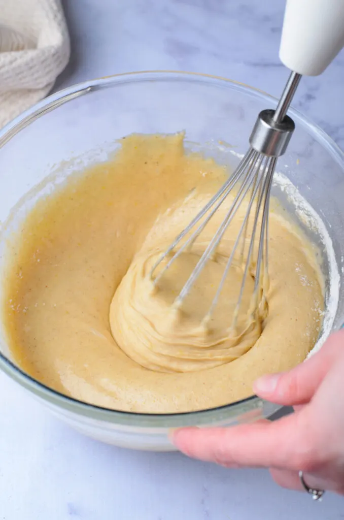 Batter being whisked.
