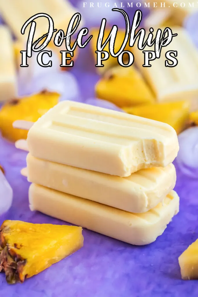 Homemade Dole Whip Ice Pops are a Disney Copycat recipe inspired by the famous treat. A summer treat made with pineapple and real cream,