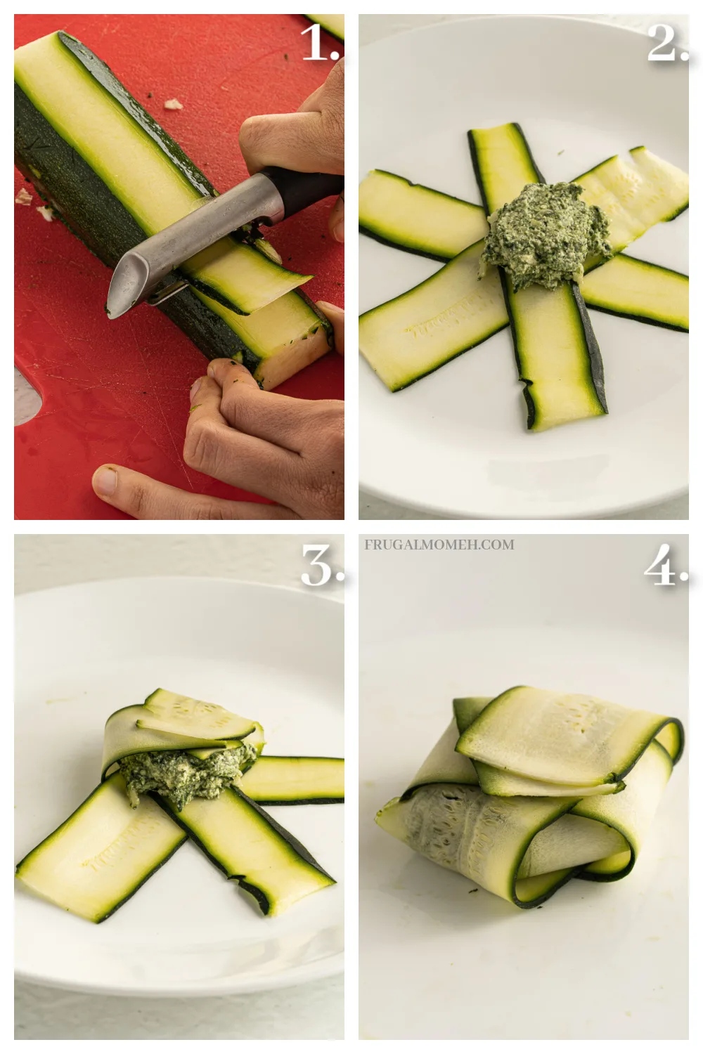 How to slice zucchini for ravioli