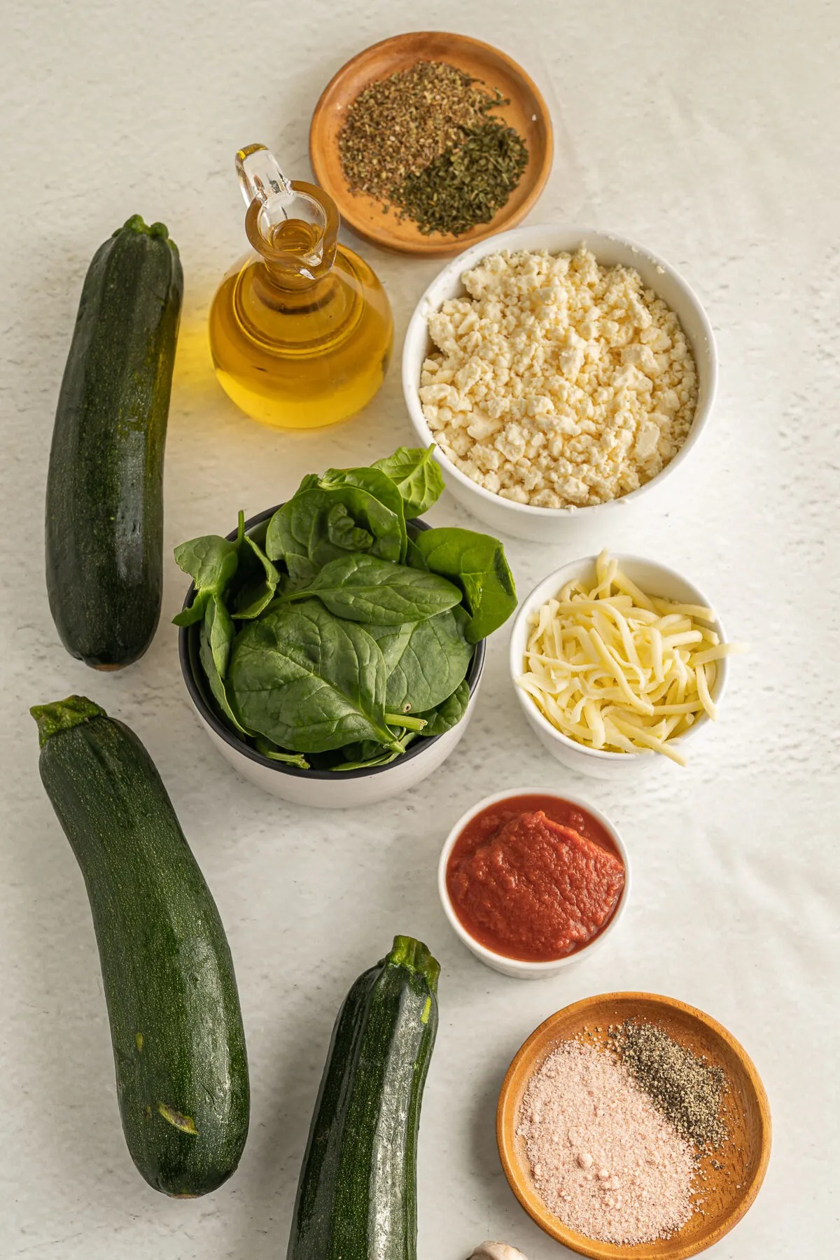 Ingredients for Zucchini Ravioli