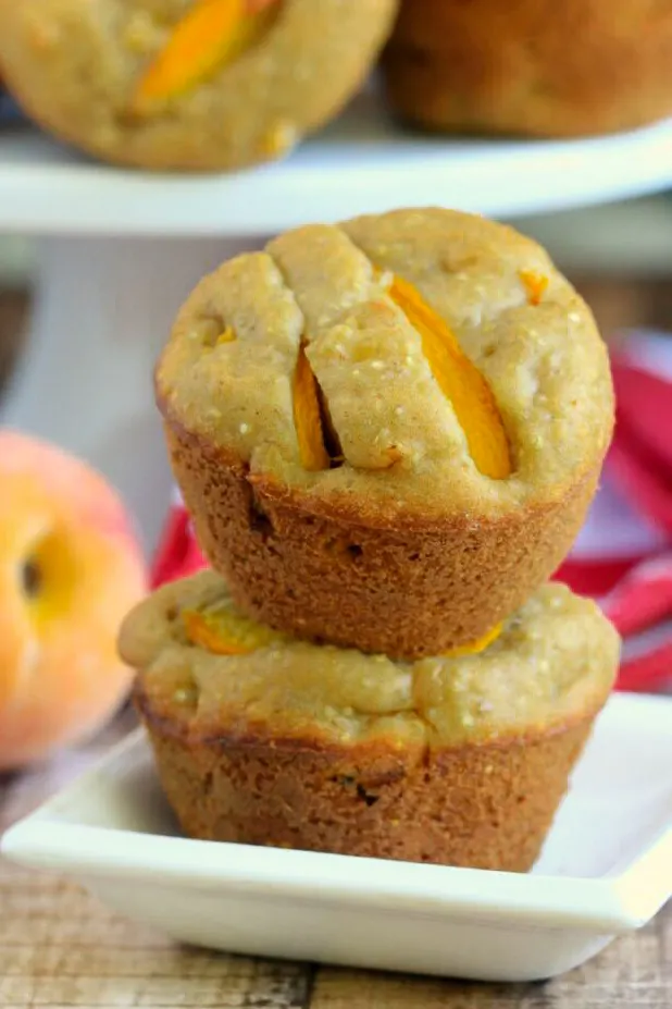 These Browned Butter and Quinoa Peach Muffins are packed with protein, making them a satisfying and delicious breakfast choice for on the go.
