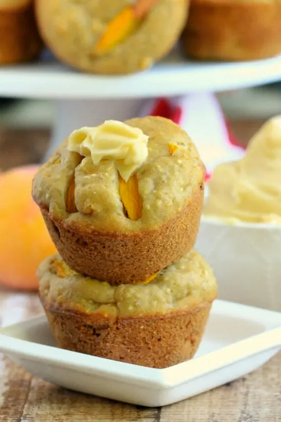 These Browned Butter and Quinoa Peach Muffins are packed with protein, making them a satisfying and delicious breakfast choice for on the go.