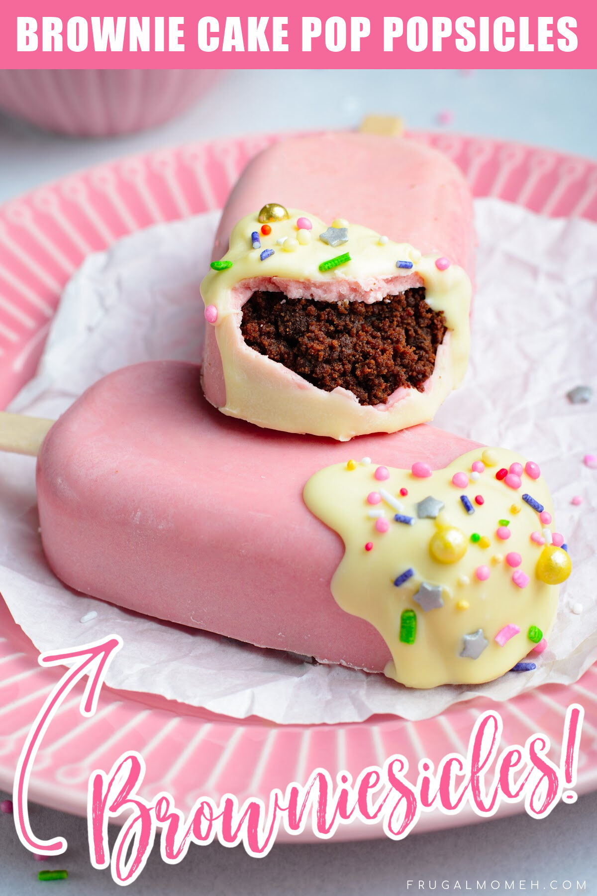 Try this recipe for browniesicles, a delicious twist on cake pops. They're shaped like pink "popsicles" with colourful sprinkles.
