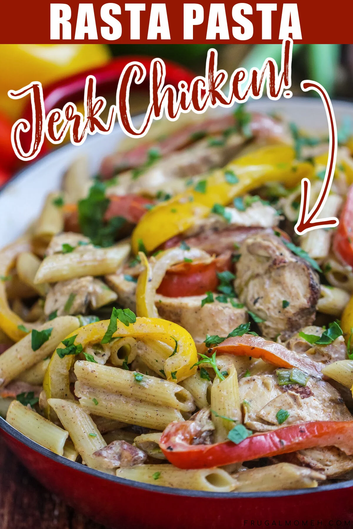 This Jamaican jerk chicken pasta will have your family licking their plates, this Rasta Pasta Recipe is a Jamaican-inspired meal you'll love!
