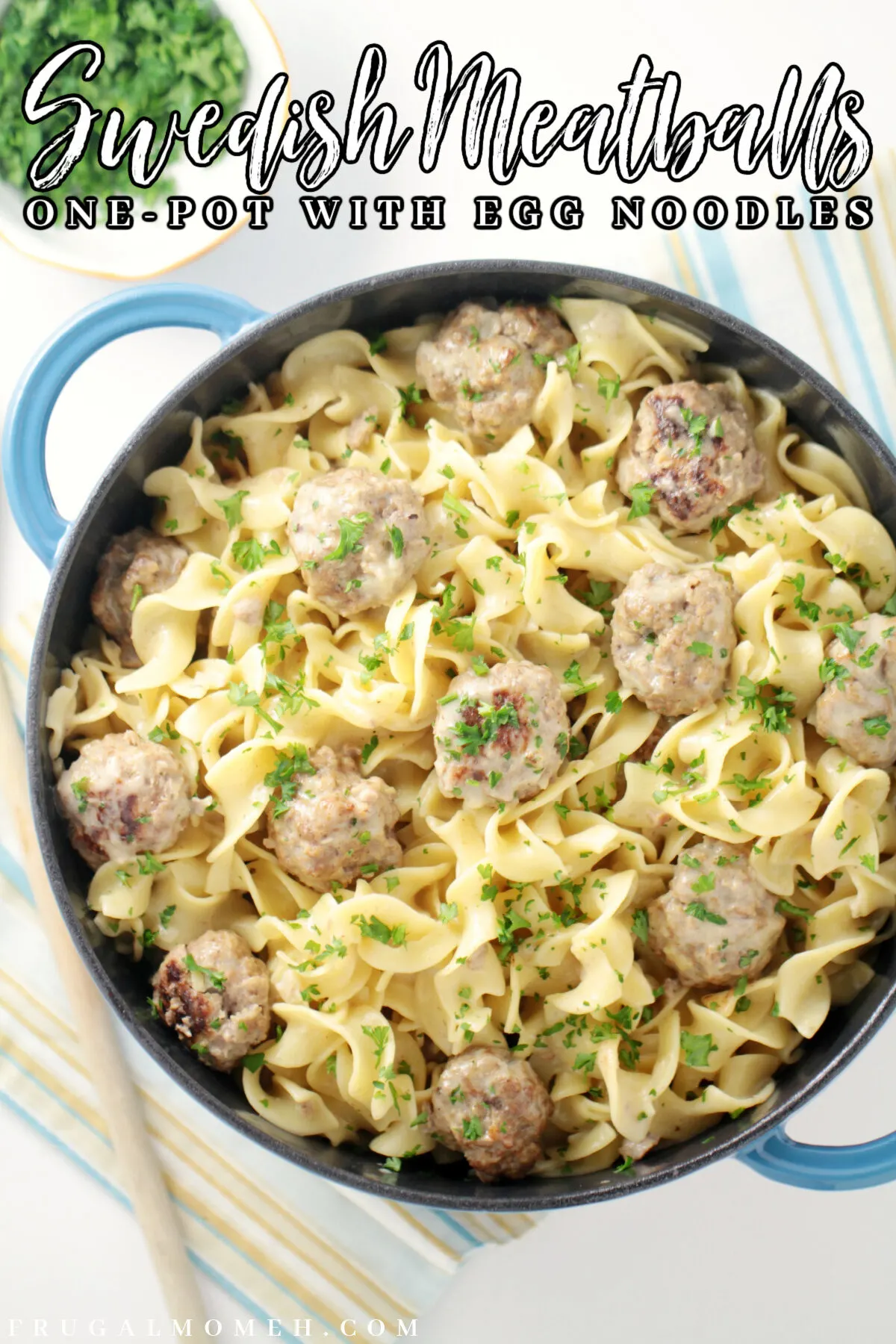 Easy One-Pot Swedish Meatballs with Egg Noodles - your family will love this swedish inspired family meal.