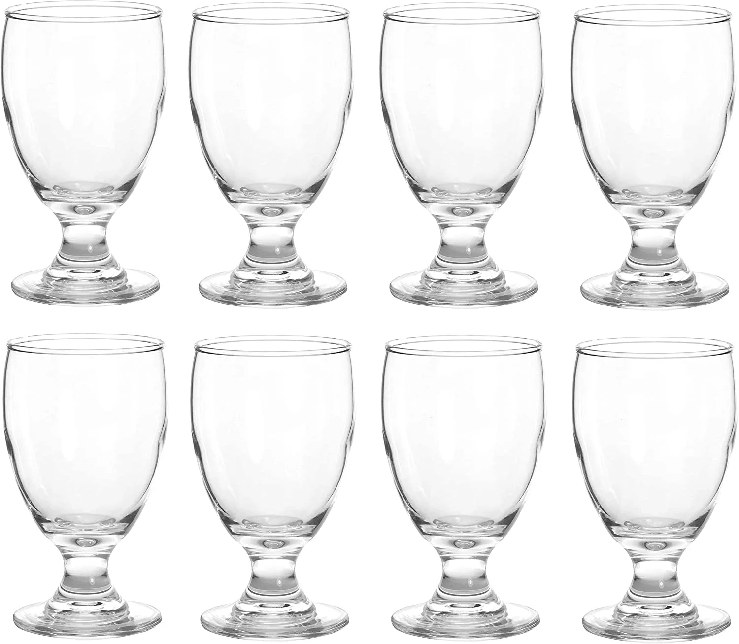 8 Piece Water Goblet Glass Set