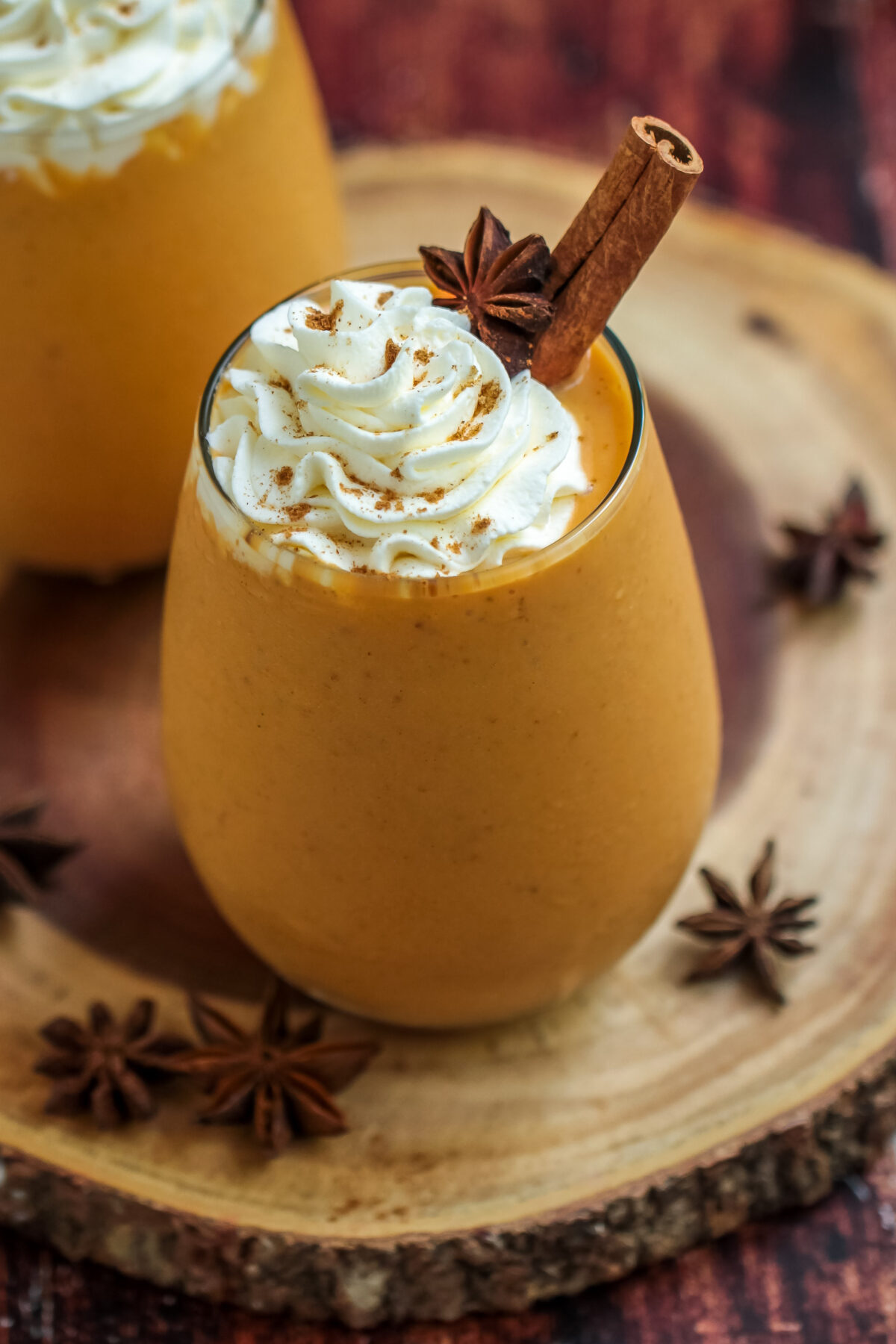 This healthy pumpkin pie smoothie is a great way to use up leftover canned pumpkin puree from Thanksgiving. A delicious fall treat!