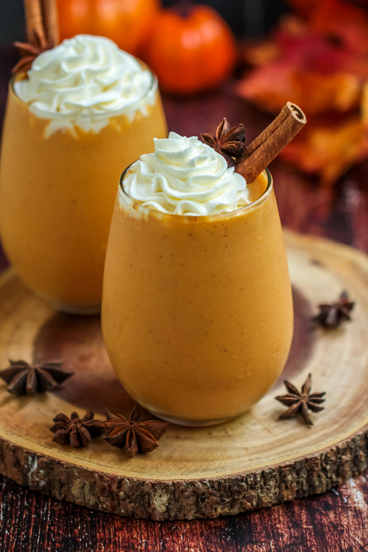 This healthy pumpkin pie smoothie is a great way to use up leftover canned pumpkin puree from Thanksgiving. A delicious fall treat!