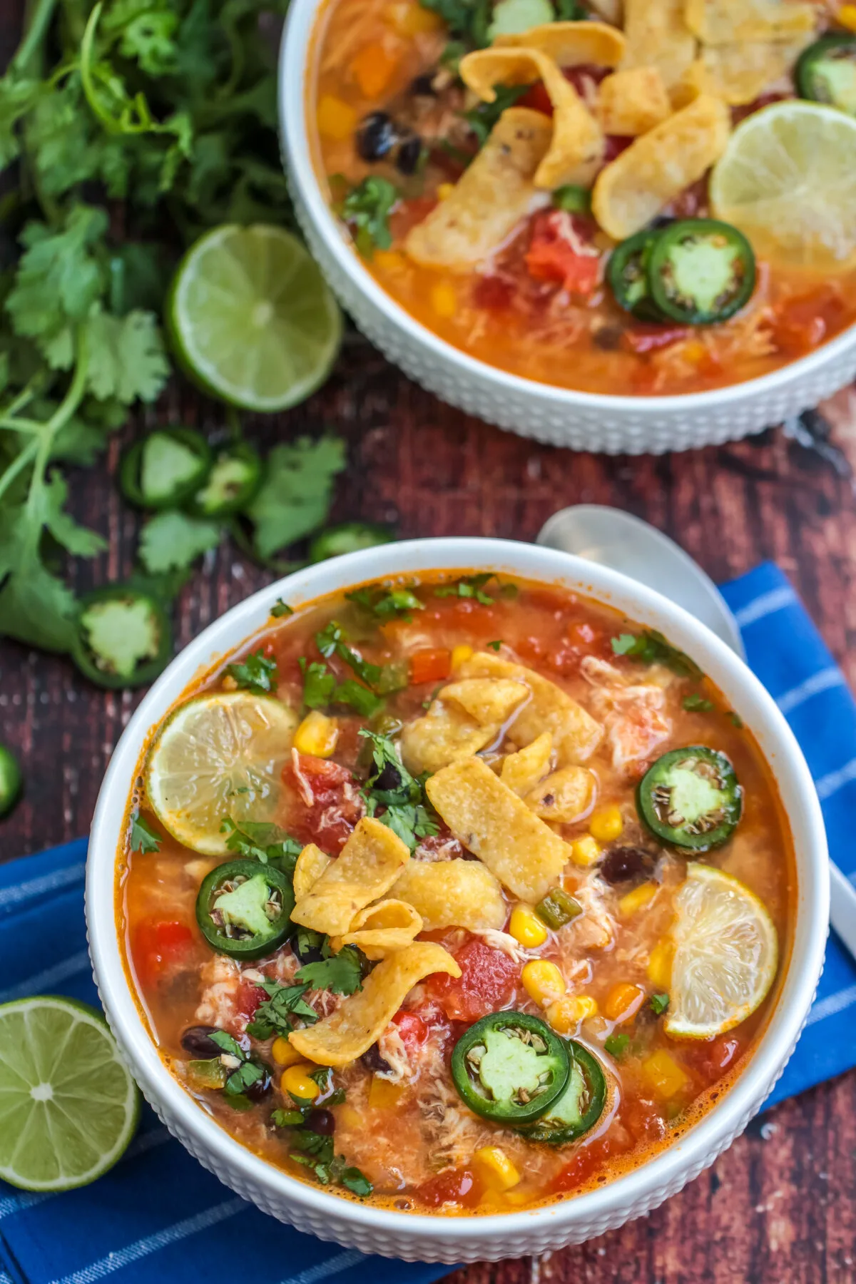 The best Instant Pot Santa Fe Chicken Soup recipe for your pressure cooker, it is packed with flavour to warm you up from the inside out!