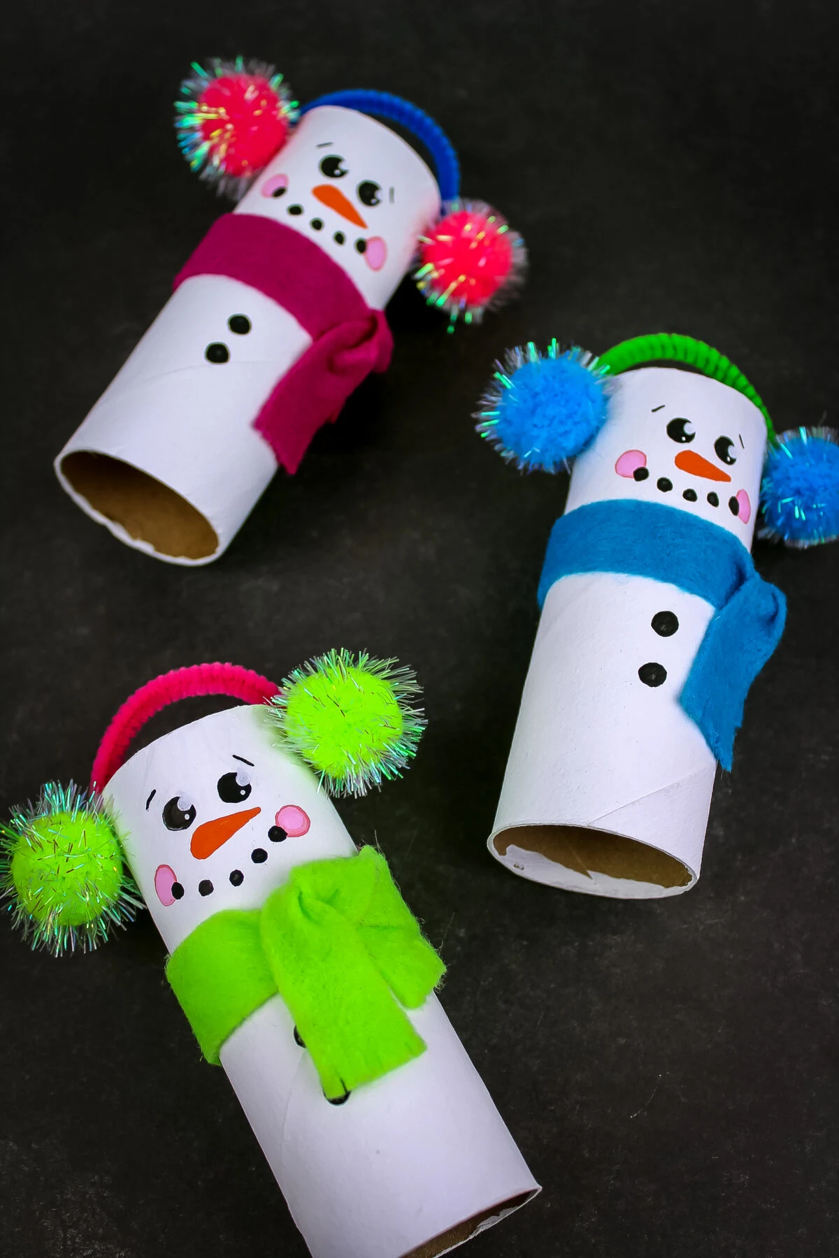 These Recycled Toilet Paper Tube Snowmen are perfect for displaying this holiday season and would make awesome keepsake gifts.