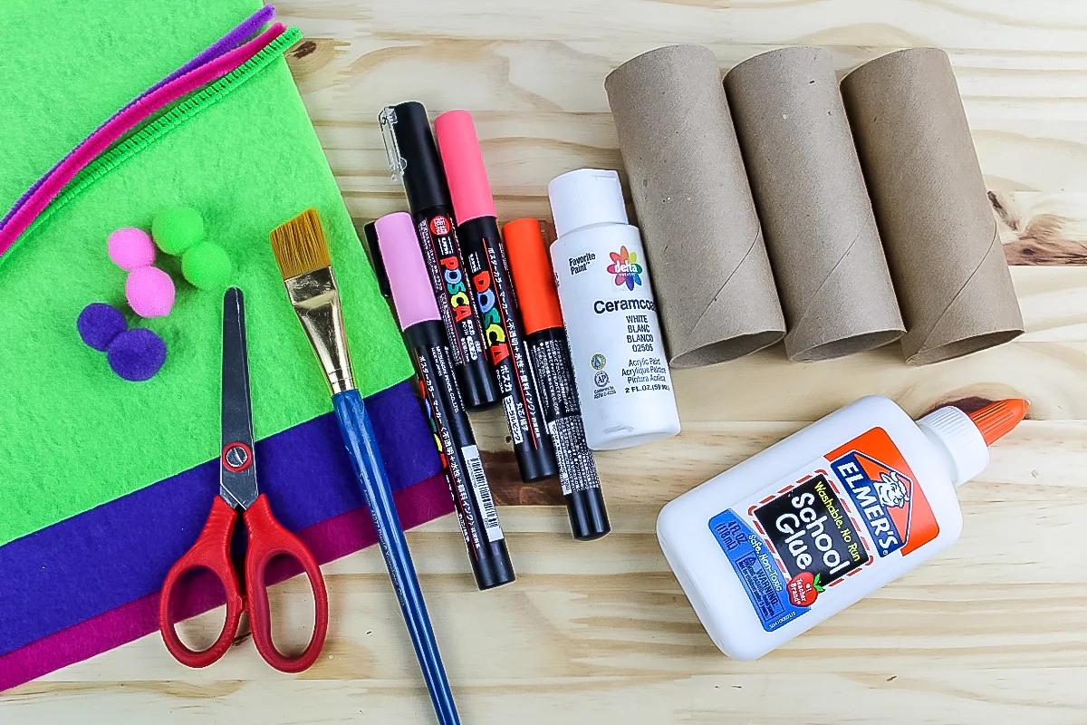 Materials needed for toilet roll crafts