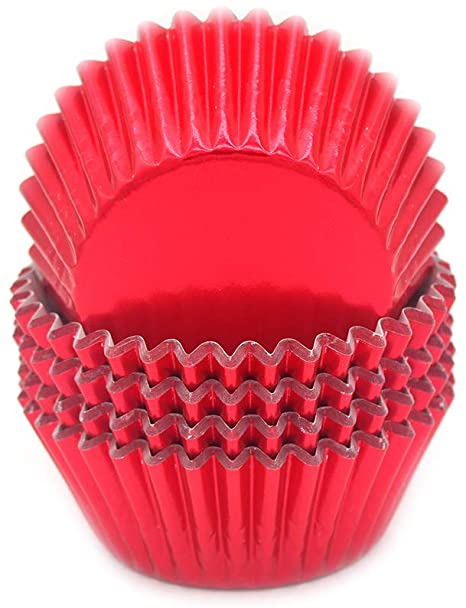 Mombake Standard Red Foil Cupcake Liners