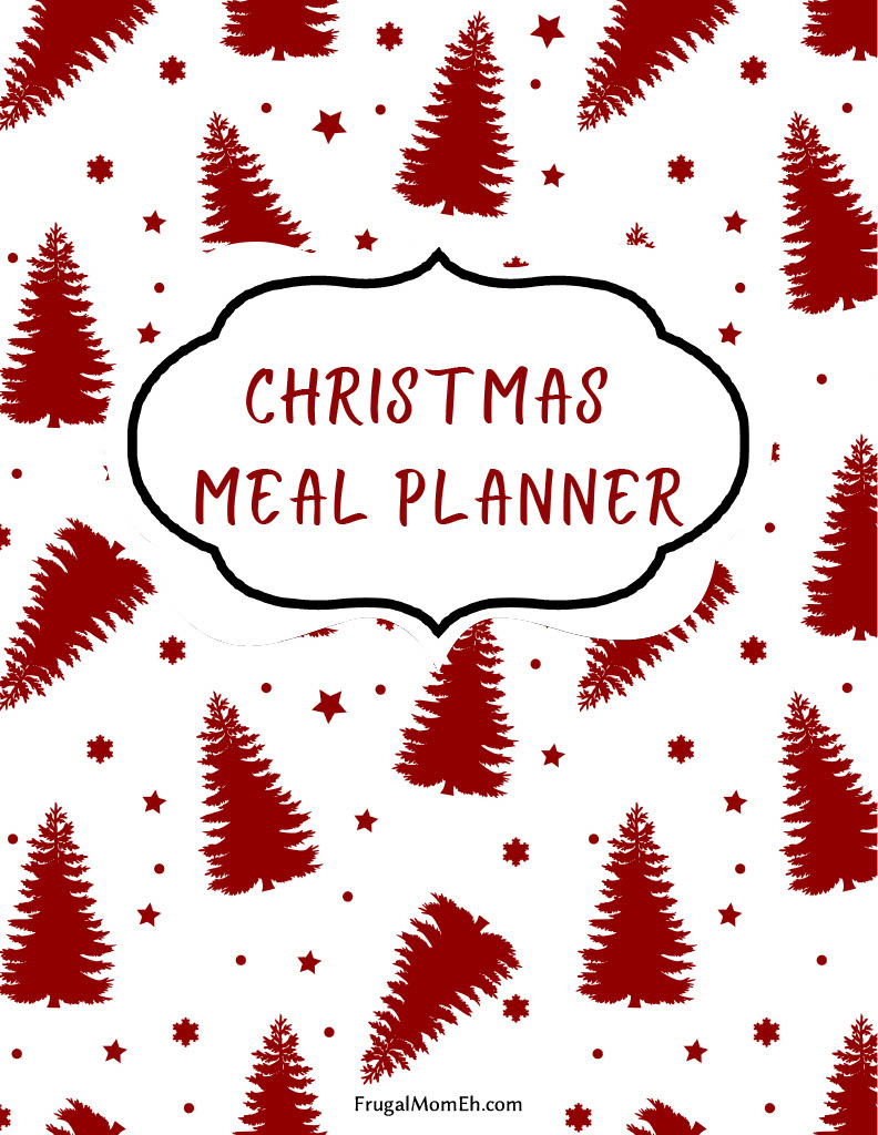 Christmas Meal Planner Binder Cover Page.