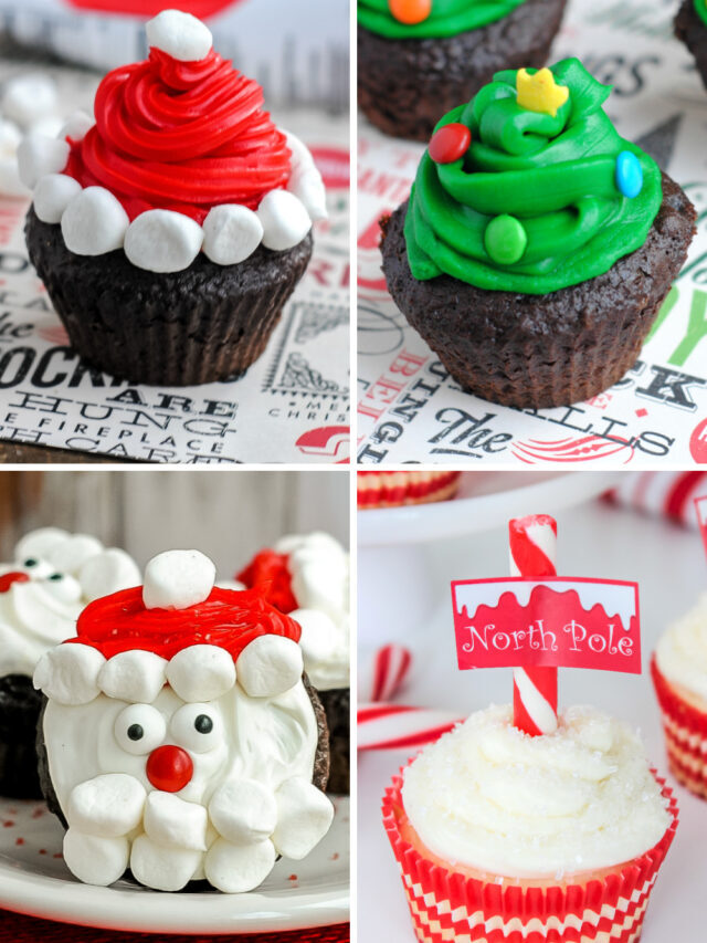 4 Easy Christmas Cupcake Ideas