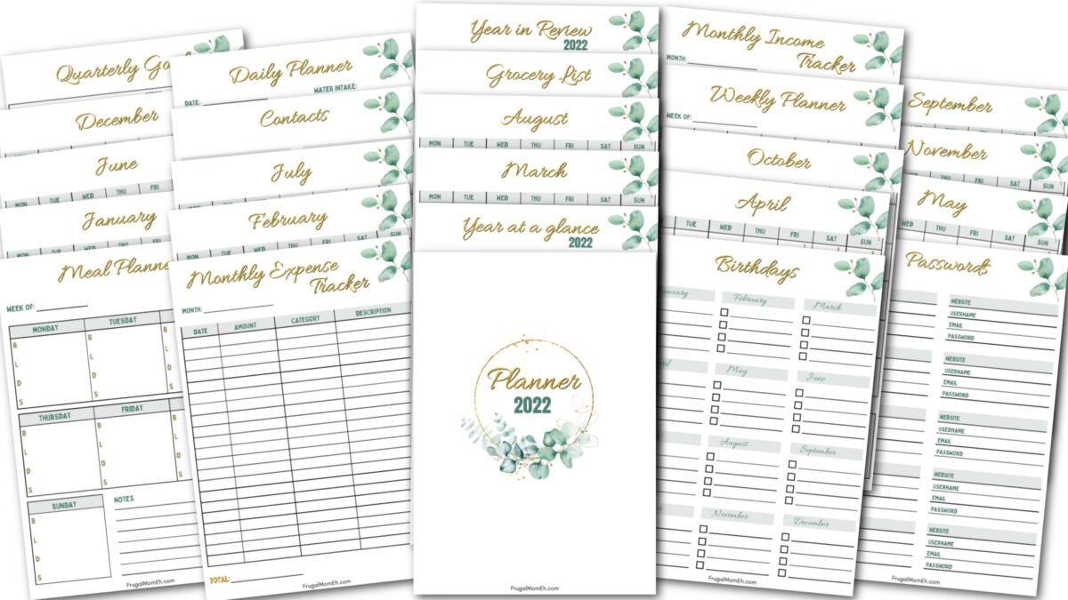 Our free printable 2022 planner comes with 26 pages including a daily planner, a password log, a birthday tracker, and much more!