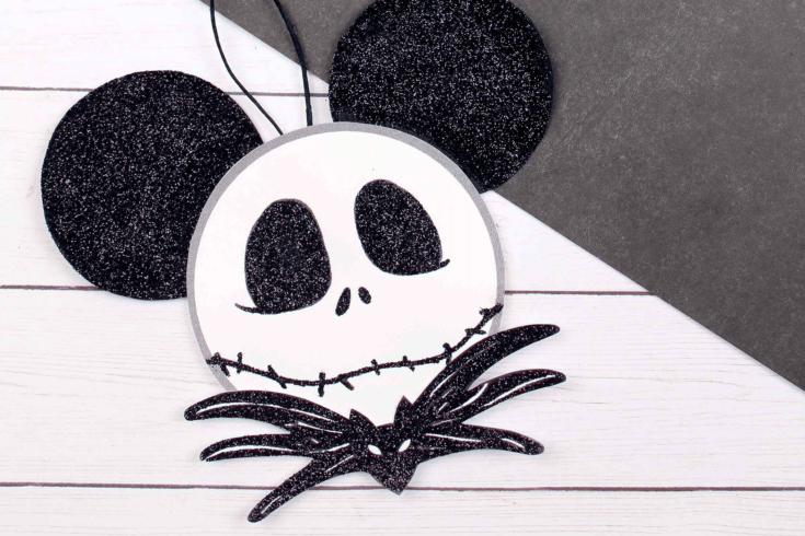 DIY Mickey Ear Jack Skellington Ornament